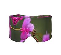 Dragonfly On The Flower Printed Slumber Eye Shield, Reversible Sleep Gear, Light Blocking Headwrap, for Travel Comfort