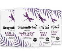 Dragonfly Organic Earl Grey Rooibos Tea, Pack of 4 x 40 (160 Teabags) Naturally Decaf Earl Grey Tea Bags, Caffeine-Free Teabags, With real Bergamot Oil