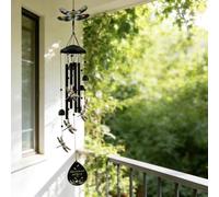 Dragonfly Outdoor Wind Chime Made of Metal for Garden and Yard, Provides Relaxing Sound Effects and Stylish Decoration (dragonfly)