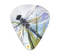 Dragonfly Painting &Guitar Picks Pack Of 12,Comfortable Feel, Smooth Edges, Abrasion,Suitable For Guitar, Ukulele, Etc.