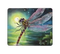 Dragonfly Painting Mouse Pad Waterproof Gaming Mousepad for Office Computer Mousepads for Desk Pad with Non-Slip Rubber Base Washable Cloth Mouse Mat 8.3 x 10.3 in