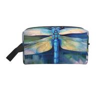 Dragonfly Painting Printed Makeup Bag Large Travel Cosmetic Bags Waterproof Cosmetic Case Toiletry Bag Organizer for Women Mom Girls