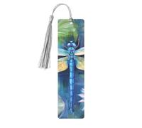 Dragonfly Painting Printed Metal Bookmarks S - Gray Lightweight Aluminium Book Marker for Books, Journals & Gifts, Ideal Book Lovers, Holiday Decor & Crafts