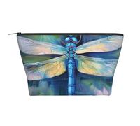 Dragonfly Painting Printed Travel Makeup Bag Trapeze Cosmetic Bag Makeup Case Toiletry Bag Organiser for Women