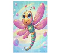 Dragonfly Pattern Wooden Jigsaw Puzzles, 1000 Piece Puzzle Board Game, Best Gift for Adults And Kids, Family Game, （78×53cm）