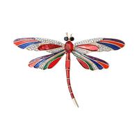 Dragonfly Pin - Crystal Brooch, Vibrant Nature Badge, Rhinestone Costume Shawl Accessory, Elegant Apparel Sparklle | Decorative Jewel For Anniiversary Occasion Wearable Attire Scarf Fastener