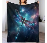 Dragonfly Plush Bed Blanket, Fleece Blanket for Kids Young Boys Girls, Anti Pilling Throw Blanket Bedroom Sofa Couch Blanket140×180cm