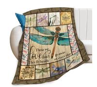 Dragonfly Print Blanket Dragonflies Memorial Throw Blankets Gifts for Couch Sofa Bed Stuff Decor Lightweight Soft Cozy Fleece Plush Warm Flannel Bedding for Lover Men Women Teen Adults 60"x80"
