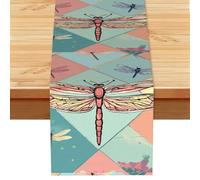 Dragonfly Print Table Runner Kitchen Dining Table decor for Indoor Outdoor Party Dinner 13x72 Inch