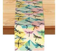Dragonfly Print Table Runner Kitchen Dining Table decor for Indoor Outdoor Party Dinner 13x72 Inch