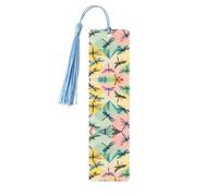 Dragonfly Print Wooden Bookmarks Tassel Bookmark Book Marks Reading Accessories,for Book Lovers Teachers