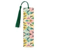 Dragonfly Print Wooden Bookmarks Tassel Bookmark Book Marks Reading Accessories,for Book Lovers Teachers
