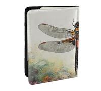 Dragonfly Printed Passport Holder - 6.5 x 4.5 Inch RFID Blocking Travel Wallet,Stylish Passport Cover,Lightweight Document Organizer for Cards