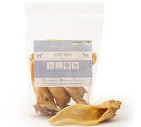 Dragonfly Products - 5 Pieces Dried Goat Ears Dog Treats | Natural Grain Free | Hypoallergenic & Low Fat | 100% EU | Dental Health | Gluten Free Whole Goat Ear Chew