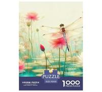Dragonfly Puzzle 1000 Pieces Adults Teens Decorative Hobby Entertainment Animals Gift Ready Eco Board 70x50cm/1000pcs