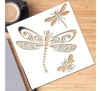 Dragonfly Reusable Stencils for Crafts,Bird Flower Painting Stencil for Wood DIY Art Craft Drawing Templates for Painting on Wood Wall Cake Card Scrapbooking Paper