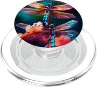 Dragonfly Rush Colorful Dragonflies And Their Pretty Wings PopSockets PopGrip for MagSafe