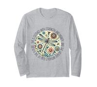 Dragonfly She is Clothed with Strength & Dignity Long Sleeve T-Shirt