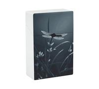 Dragonfly Silhouette Cigarette Case Anti-Squeezing Waterproof Cigarette Packing Box with Lightweight Pocket Cigarette Storage Case for Men Women Gifts