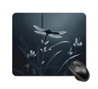 Dragonfly Silhouette Mouse Pad Square Laptop Mouse Mat Cute Computer Mousepad Keyboard Pad Non-Slip Desk Pads for Gaming Office Work Home 25 * 30cm
