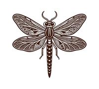 Dragonfly Silhouette Stencil Wall Decals Paster Paper 67.2x74.6cm Multi Color Selection Coffee