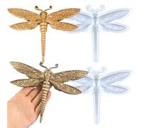 Dragonfly Silicone Mold Large Epoxy Resin Dragonfly Shape Molds 3D Unique Animal Pendant Wall Hanging Mould Resin Accessories Insect Series Chocolate Cake Fondant Decorating Silicone Mold