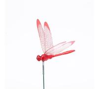 Dragonfly Stakes, Garden Decorative Dragonflies on Sticks, Artificial 3D Ornaments Outdoor, Fairy Garden Accessories, Ornament for Yard Lawn,Decor Outdoor, Party Decorations (Random) (Red, 1 pc)