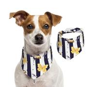 Dragonfly Stripes Butterfly Dog Bandana Adjustable Pet Triangle Bib Dog Scarf Kerchief Accessories For Dogs And Cats L