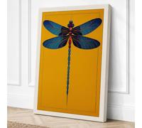 Dragonfly Study Modern Canvas Wall Art Print 36x24 Inch