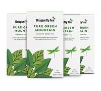 Dragonfly Tea Pure Green Mountain Organic Green Tea Bags, 4 x 20 (80 Teabags), Biodegradable, Plastic Free, Individually Wrapped