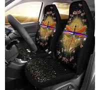 Dragonfly Twinkle 2 Pcs Car Seat Protector Fashion Car Seat Cover Dirty-Proof Front Seats Cushion Cover Universal Fit Sedan Mpv Truck