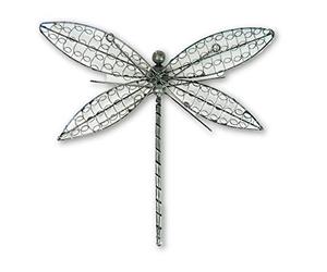 Dragonfly Wall Art Extra Large Metal Dragonfly in Silver Wire - Wingspan 60cm