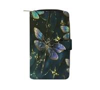 Dragonfly Wallet Multifunctional Leather Wallets for Men Compact Long Wallet Credit Card Holder Passport Bag