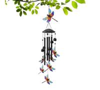 Dragonfly Wind Chimes Outdoor Rustproof Hand Painted Metal Dragonfly Bell
