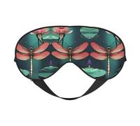 Dragonfly with Water Lily Eye Mask for Sleeping, Sleep Mask Blocks Light Perfect for Women and Men, Soft and Comfortable Blindfold for Travel