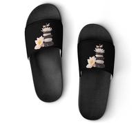 Dragonfly with Water Lily Men's Slide Sandal Non Slip Shower Shoes Bathroom Slippers for Pool Beach 41 (255mm)