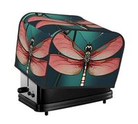 Dragonfly With Water Lily Print Daily Wear 4-Slice Toaster Cover Dustproof Waterproof Kitchen Appliance For Bread