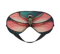 Dragonfly with Water Lily Print Sleep Eye Mask Outdoor Indoor Travel Camping Meditation Yoga Shift Work Breathable