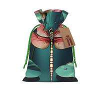 Dragonfly With Water Lily Print Stylish Drawstring Pouches,Reusable Drawstring Gift Bags,Perfect For Holiday And Party