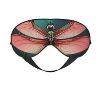 Dragonfly with Water Lily Print Versatile Eye Mask Full Coverage Sleep Aid Lightweight Breathable Travel Camping