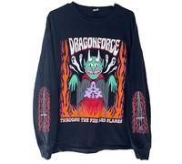 Dragonforce Through The Fire and Flames Goblin Long Sleeve T-Shirt (Official Merchandise), Black, XXL