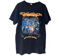 Dragonforce Warp Speed Warriors 2023 Tour T-Shirt Pixel Version (Official Merchandise), Black, Large