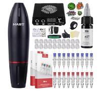 Dragonhawk Mast Pen Rotary Tattoo Machine Power Supply Extreme Cartridges Foot Pedal Gift Box 1013-10