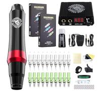 Dragonhawk S4 Tattoo Pen Kit, Complete Tattoo Machine Gun Kit, Slim Tattoo Pen with Cartridges Needles by Dragonhawklabs, Tattoo Power Supply & Black Tattoo Ink - General Tattoo Kit
