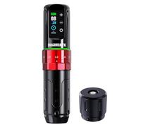 Dragonhawk Wireless Tattoo Gun Rotary Pen Machine, Powerful Motor by Mcore, Smart Display, 7 Strokes Length for Pro Artists (Red)