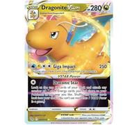 Dragonite VSTAR 050/078 Rare VSTAR Pokemon Card (Pokemon GO Special TCG Set) + 1x TitanCards® Toploader
