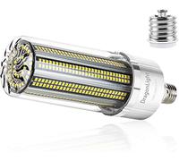 DragonLight 100W Super Bright LED Corn Light Bulb(700 Watt Equivalent) - E27/E40 Large Base LED Lamp - 5000K Daylight 12,000 Lumens for Large Area High Bay Lighting - Garage Warehouse Factory