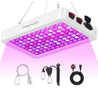 DragonLight 2024 Upgraded BW1000 LED Grow Lights Double Chips Full Spectrum with 3-Metre Cable for Greenhouse and Indoor Plant Veg and Flower Growing[White]
