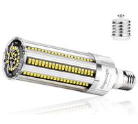 DragonLight 2025 Latest 60 W Super Bright Corn Light LED Light Bulb Fanless (Replaces 500 Watt) - E27 LED Lamp with E40 Adapter - 6000 K Cool White 7,200 Lumens - Good for Closed Lights