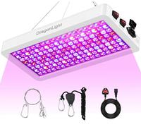 DragonLight 2025 Newest BW2000 LED Grow Lights Double Chips Full Spectrum with 3-Metre Cable for Greenhouse and Indoor Plant Veg and Flower Growing[White]